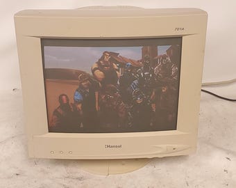 Vintage Gaming Hansol 701A 16" CRT VGA Computer Monitor 1999