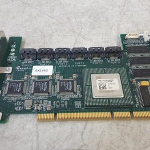 Scheda controller RAID PCI-X SATA a 6 canali Dell 0H2052 Adaptec da 64 MB.