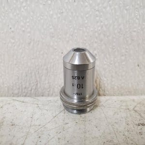 Lente objetivo para microscopio Leitz Wetzlar 170/- 10:1 A 0,25