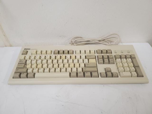 PC周辺機器 DELL KEYBOARD MODEL SK-1000REW DELL SK-1000REW Vintage White Quiet Keyboard | eBay