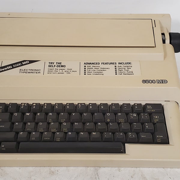 Vintage Olivetti 6500 MD Electronic Typewriter