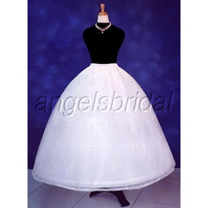 Premium Quality 3-Hoop Petticoat Crinoline Bridal Wedding Gown Dress Underskirt Skirt Slip One Size Fits Most