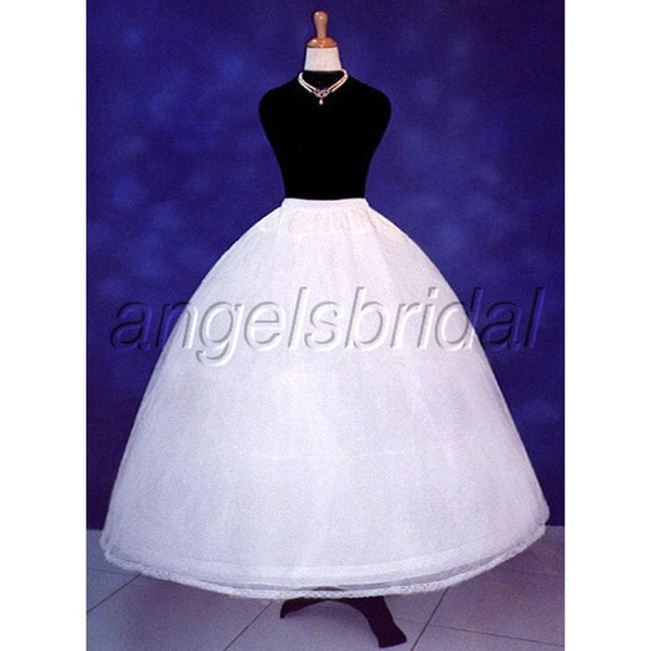 Top Quality 3-Hoop Petticoat Crinoline Bridal Wedding Gown Dress Underskirt Skirt Slip One Size Fits Most 24"-46" Waist