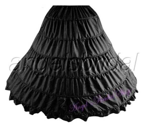 Floor Length Plus Size Black Petticoat Premium Quality Black