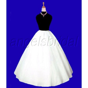 Premium Quality Extra Full A-line Hoopless Petticoat Crinoline Bridal Wedding Gown Dress Underskirt Skirt Slip One Size Fits Most