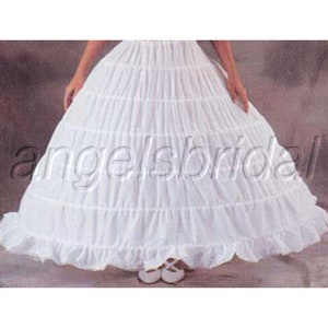 Enagua de algodón de primera calidad, talla grande, con 6 aros, crinolina, para vestido de novia, boda, falda interior, se adapta a cinturas de 40 a 52 pulgadas.