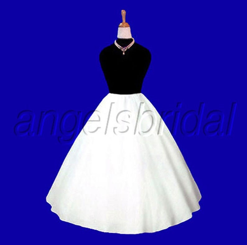 Lace Trimmed Petticoat Crinoline Skirt Tulle Underskirt Dress Slip Halloween