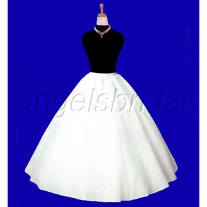 Premium Quality Super Full A-line Hoopless Petticoat Crinoline Bridal Wedding Gown Dress Underskirt Skirt Slip One Size Fits Most