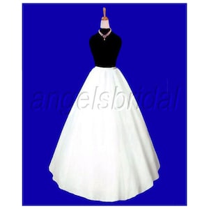 Top Quality Semi Full A-line Hoopless Petticoat Crinoline Bridal Wedding Gown Dress Underskirt Skirt Slip One Size Fits Most 2446 Waist image 1