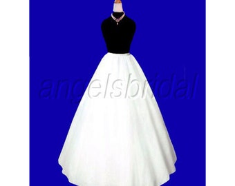 Top Quality Semi Full A-line Hoopless Petticoat Crinoline Bridal Wedding Gown Dress Underskirt Skirt Slip One Size Fits Most 24"-46" Waist