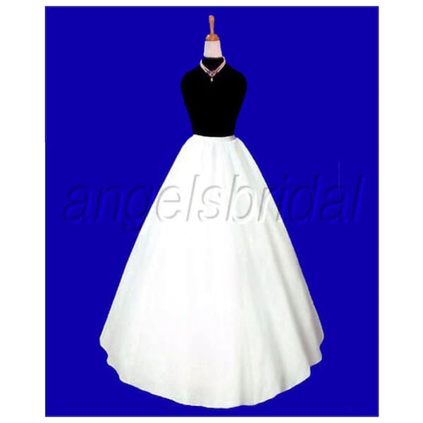 Top Quality Semi Full A-line Hoopless Petticoat Crinoline Bridal Wedding Gown Dress Underskirt Skirt Slip One Size Fits Most 24"-46" Waist