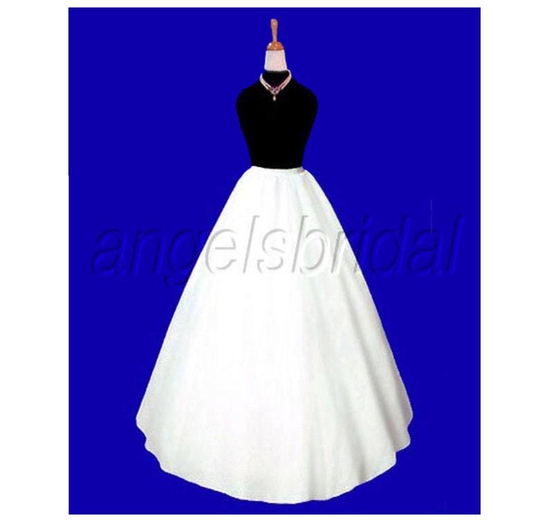 Top Quality Semi Full A-line Hoopless Petticoat Crinoline Bridal Wedding Gown Dress Underskirt Skirt Slip One Size Fits Most 2446 Waist image 1