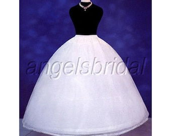 Top Quality 4-Hoop Petticoat Crinoline Bridal Wedding Gown Dress Underskirt Skirt Slip One Size Fits Most 24"-46" Waist