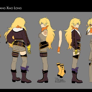 RWBY Yang Xaio Long Jumpsuit PDF sewing pattern