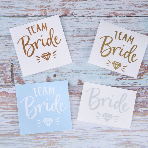 Team Bride Vinyl Decal, Hen Party Sticker, Hen Party Merchandise, Budget Wedding, Personalised Wedding Vinyl, Hen Favours, I Do, Bride Tribe