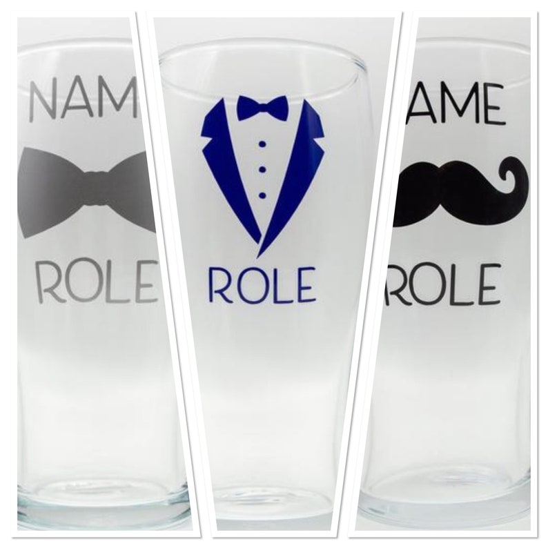 Vinyl Decals Glassware Decals Groomsmen Glasses Wedding Etsy UK