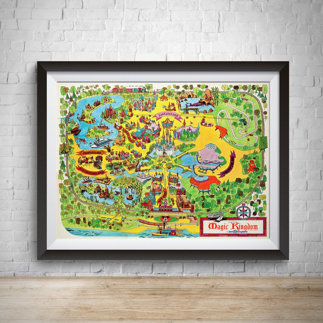 Magic Kingdom Map 1971 Disney World Map Disney Park Map Disney Etsy Il 1080xN.3462650087 Keha 