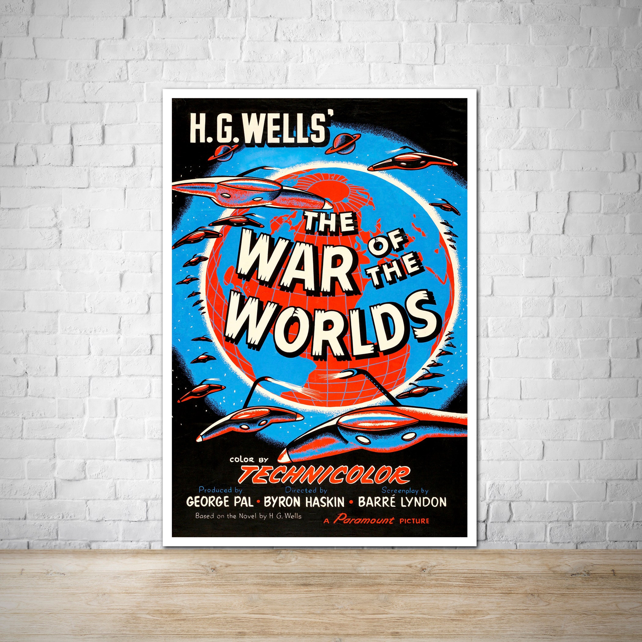 The War of the Worlds 1953 Vintage Movie Poster Hand Drawn - Etsy
