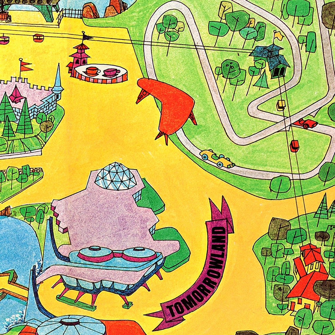 Magic Kingdom Map 1971 Disney World Map Disney Park Map Disney - Etsy 