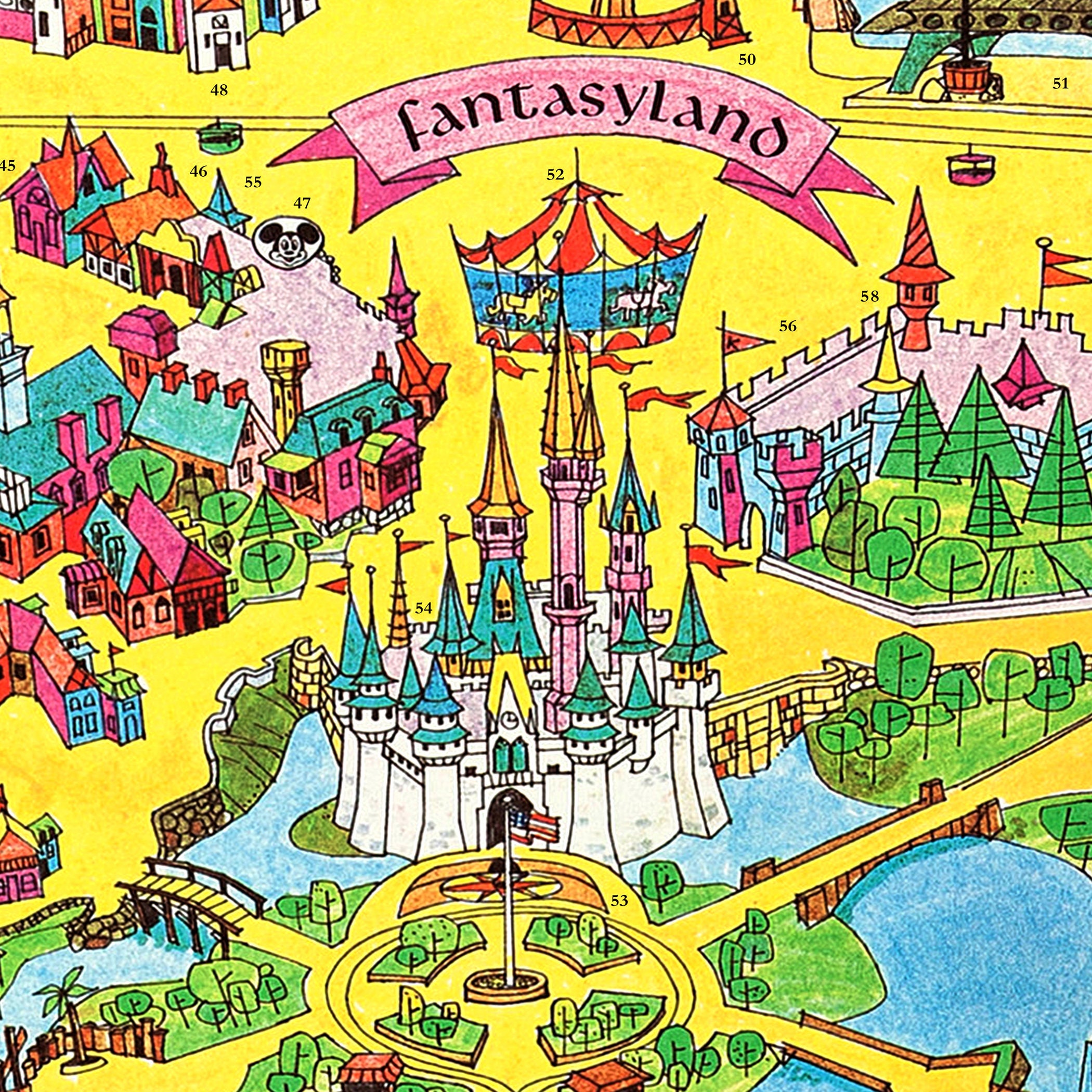 Magic Kingdom Map 1971 Disneyland Vintage Poster sold by Next-Door 