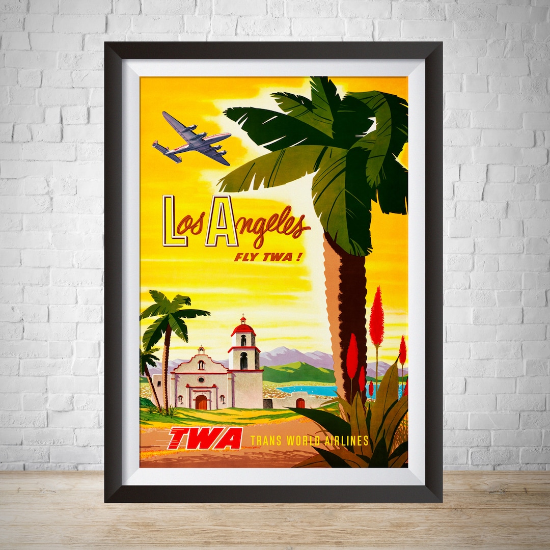 Affiche Vintage Originale De La TWA, Allemagne, 1959 - En Vente Sur - Foto 2