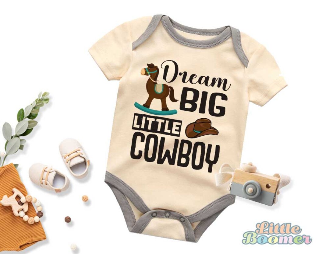 Dream Big Little Cowboy Onesie® Baby Boy Clothes Western Etsy