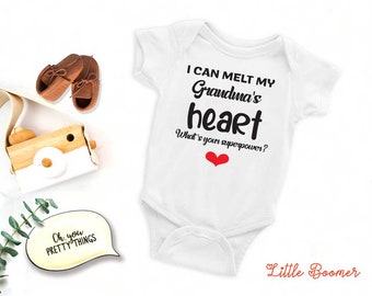 Whats Your Superpower White Comfy Short Sleeve Infant Baby Onesies I Can Melt Grandpas Heart Whats Your Superpower White Comfy Short Sleeve Infant Baby Onesies I Can Melt Grandpas Heart