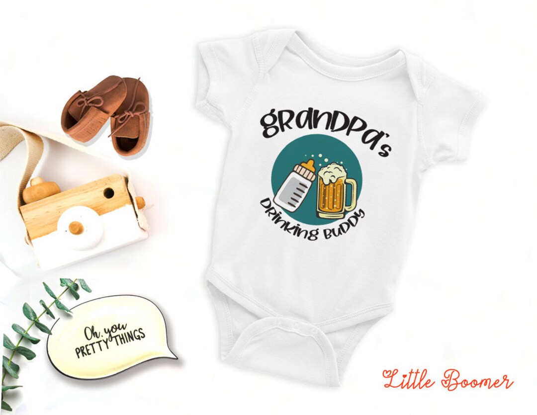 Grandpa Drinking Buddy Onesies® Grandpa Onesies® Custom Etsy