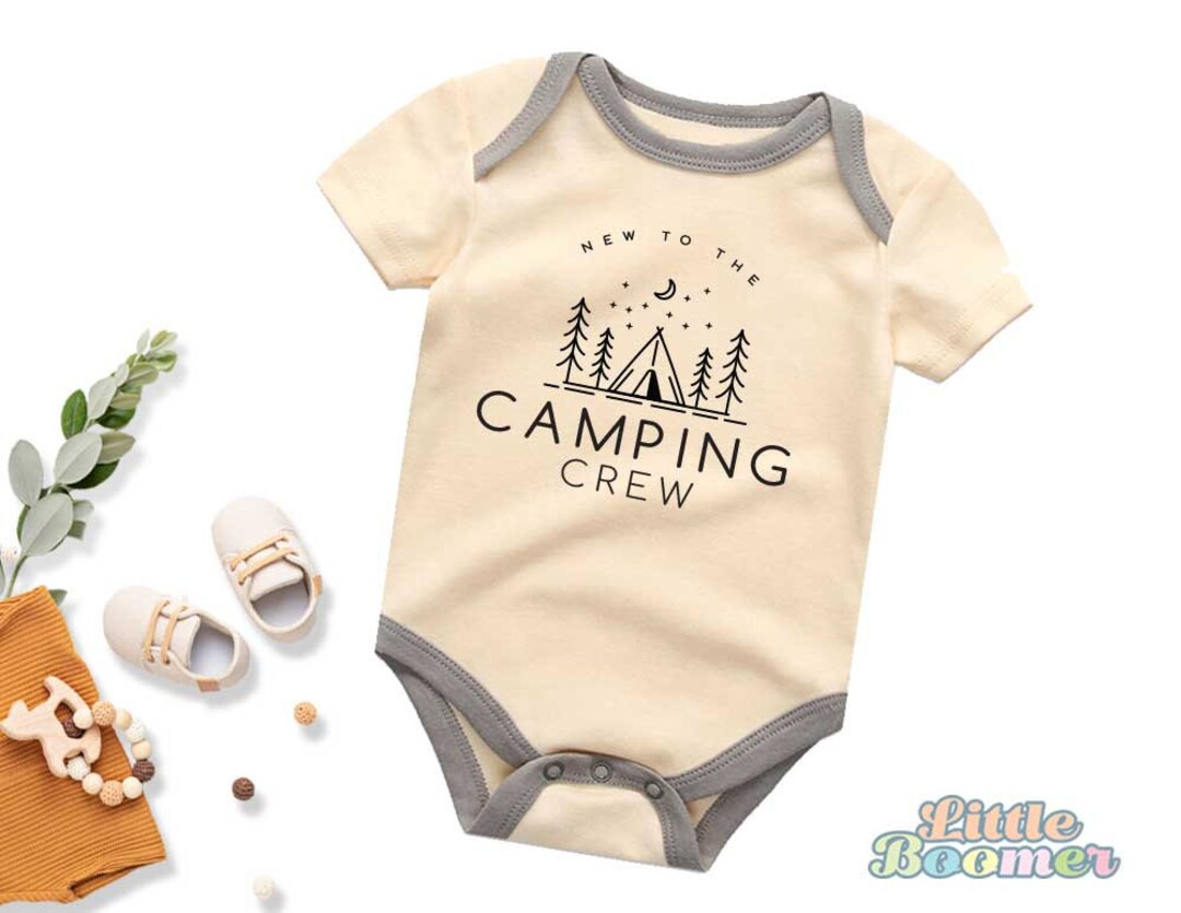 Modern Camping Baby Onesies® New to the Camping Crew Baby Etsy