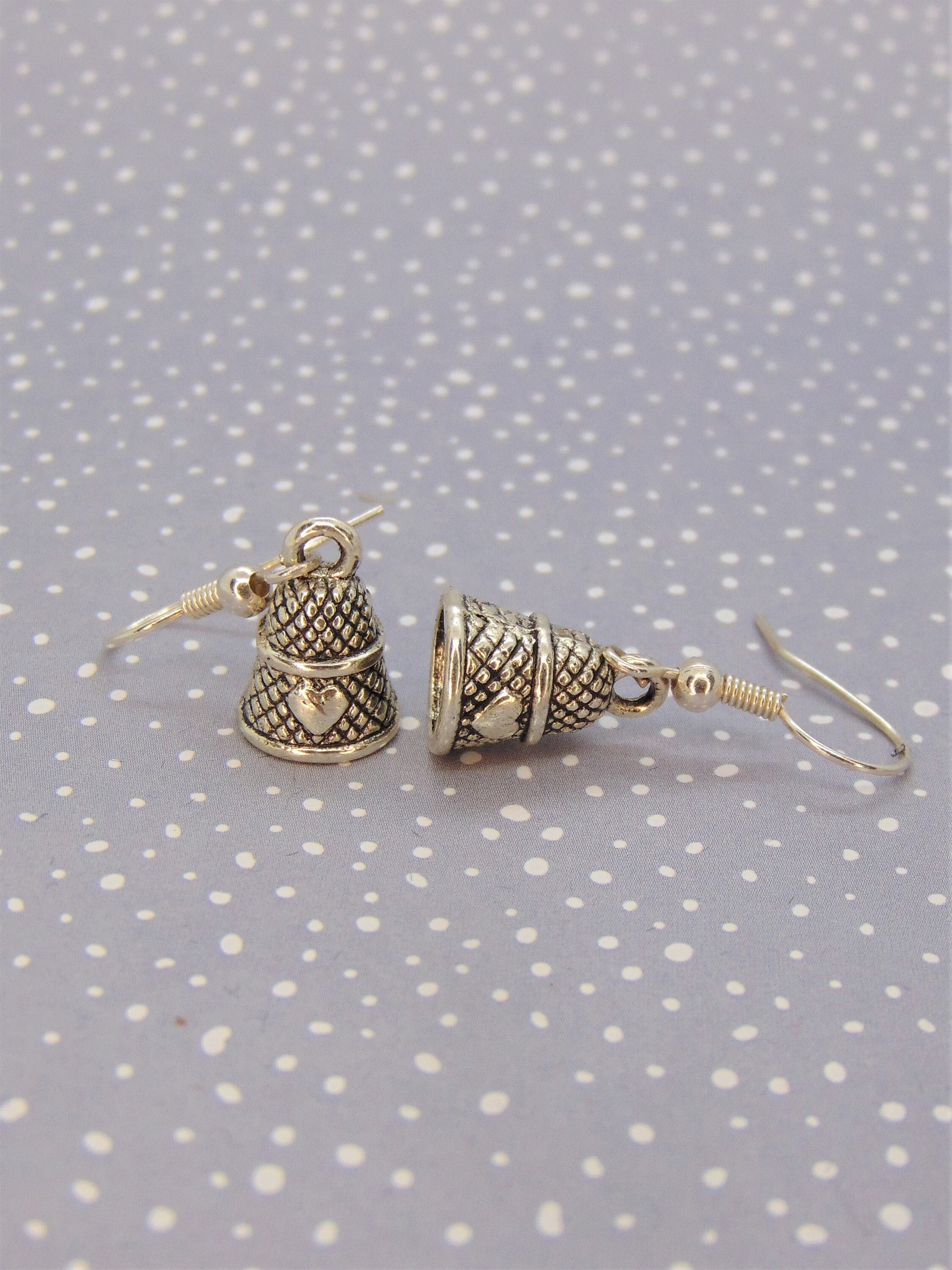 Thimble Earrings Sewing Jewellery Thimble Jewellery Sewing Etsy.de