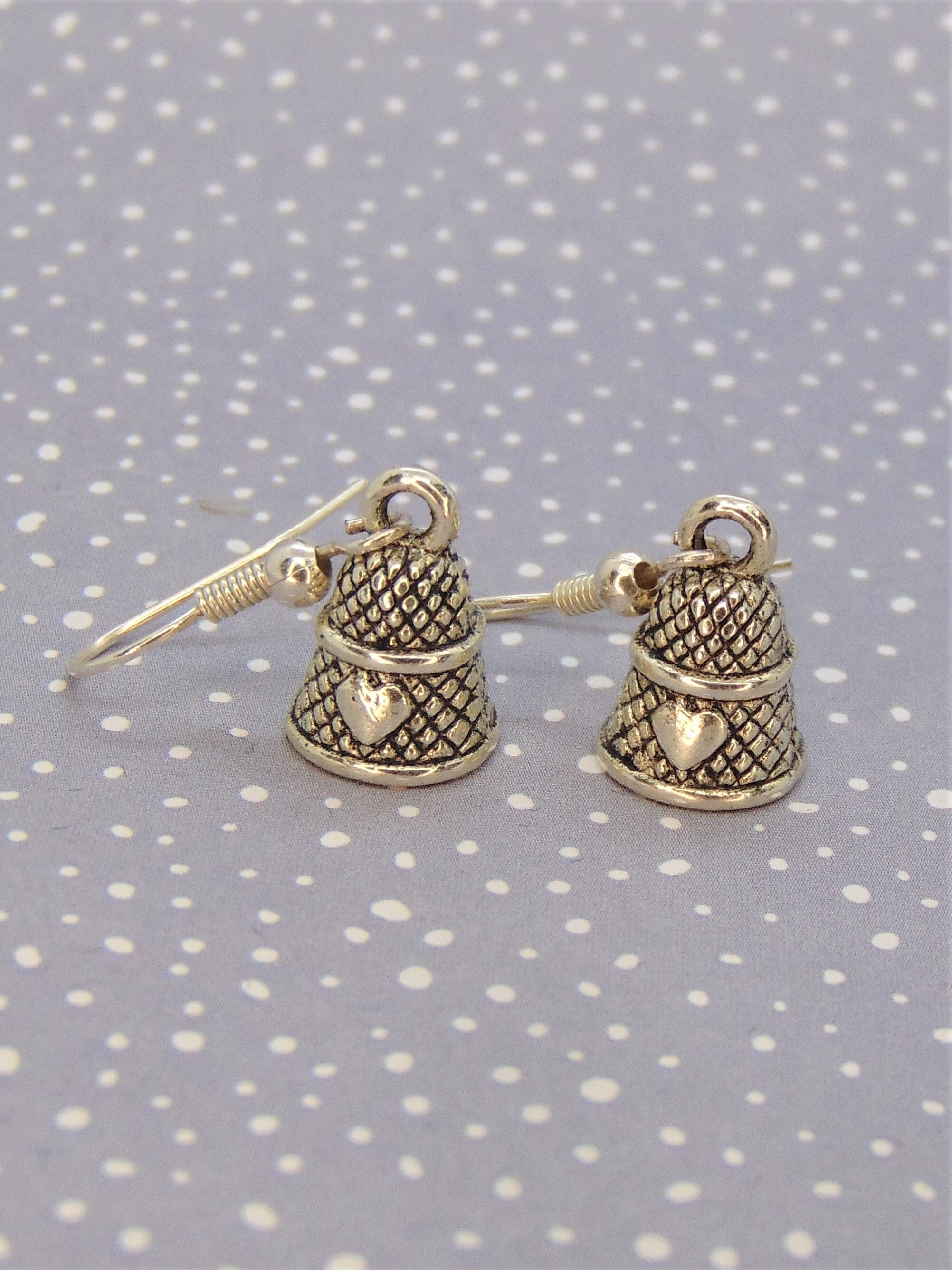 Thimble Earrings Sewing Jewellery Thimble Jewellery Sewing Etsy.de