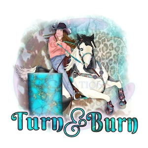 Barrelracen turn & burn png