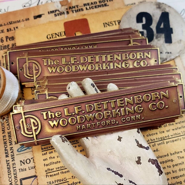 The L.F.Dettenborn Woodworking Co. Brass Tags