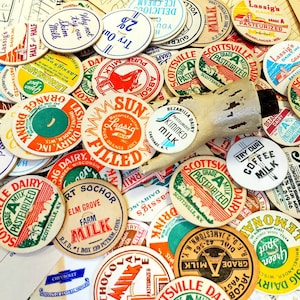 Vintage Dairy Milch Flasche Caps Sortiment