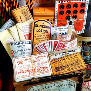 Vintage Apothecary Halloween Label Set
