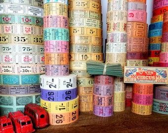 専用　ヴィンテージロールチケットロールごと Vintage Ticket Roll Collection - Etsy