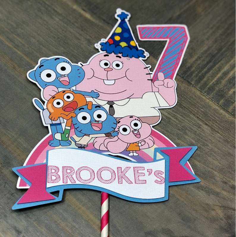 Amazing World of Gumball Cake Topper Cake Topper | Etsy