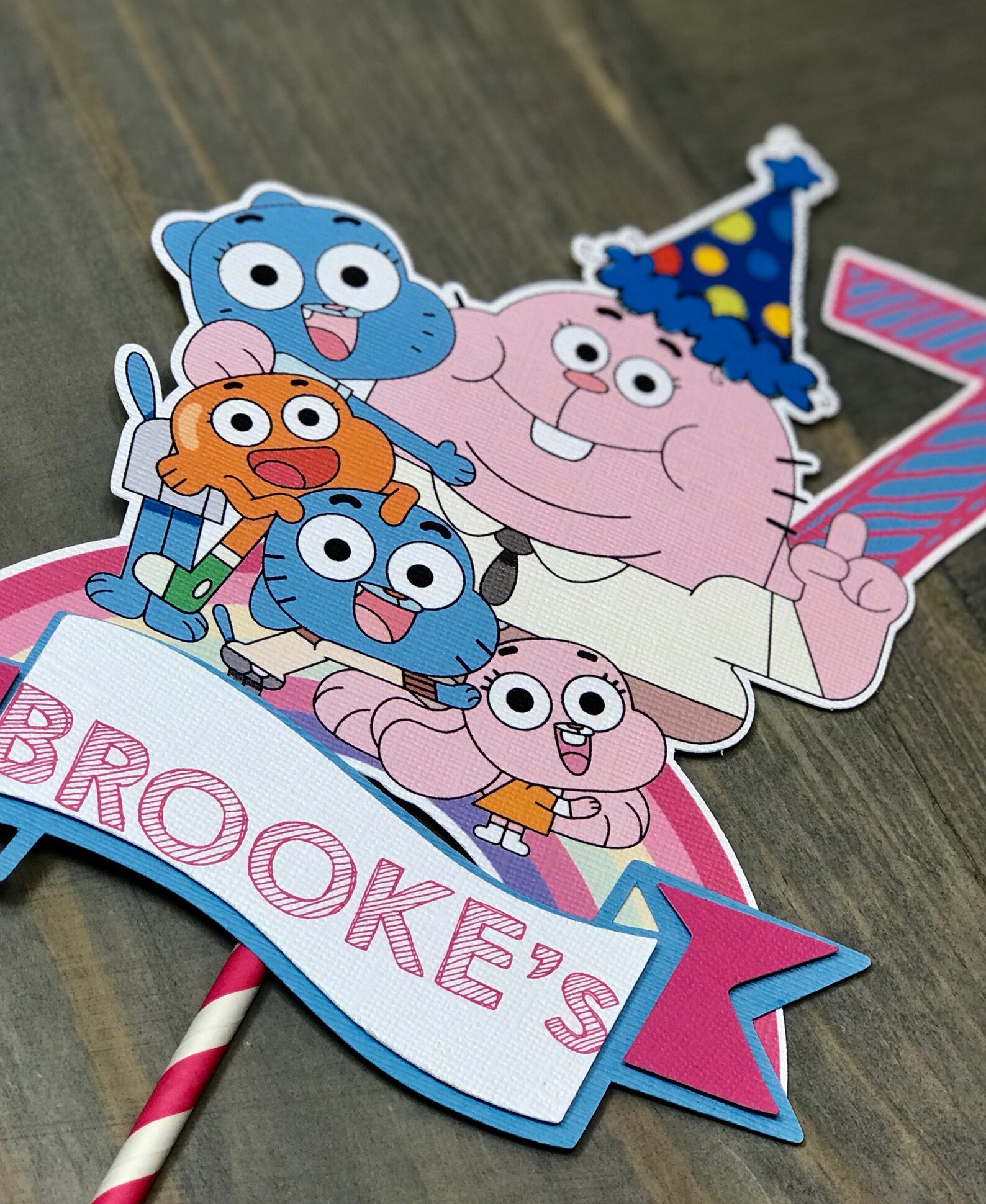 Amazing World of Gumball Cake Topper Cake Topper | Etsy