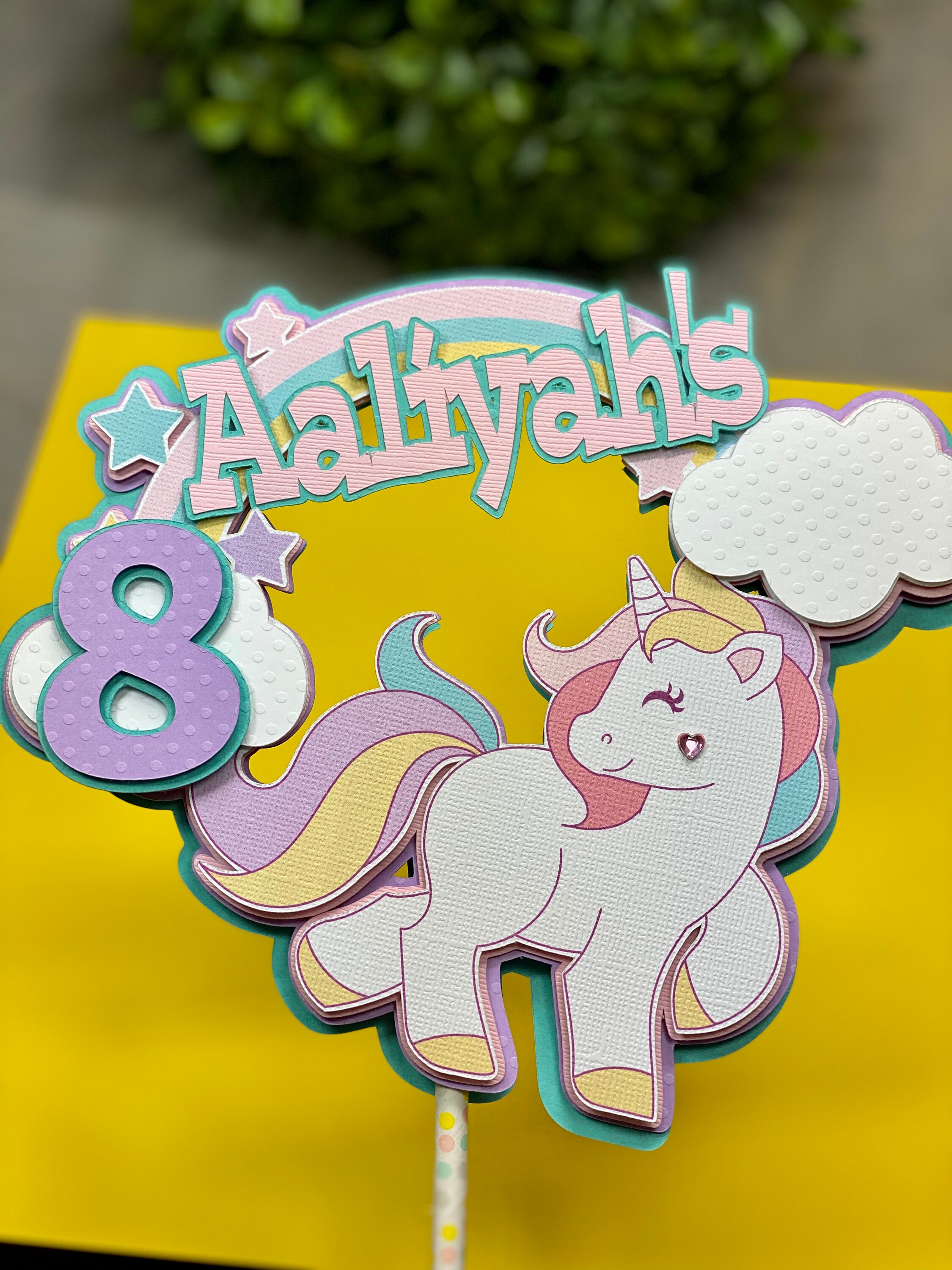 Unicorn Cake Topper Unicorn Party Unicorn 3D Topper Unicorn | Etsy