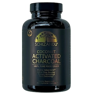 100% Pure, Organic Activated Coconut Charcoal Capsules - 210 count