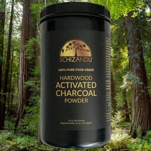 Activated Hardwood Charcoal Powder, Organic, 100% Pure FOOD GRADE, large 32 oz Size Jar (10 oz by WEIGHT)