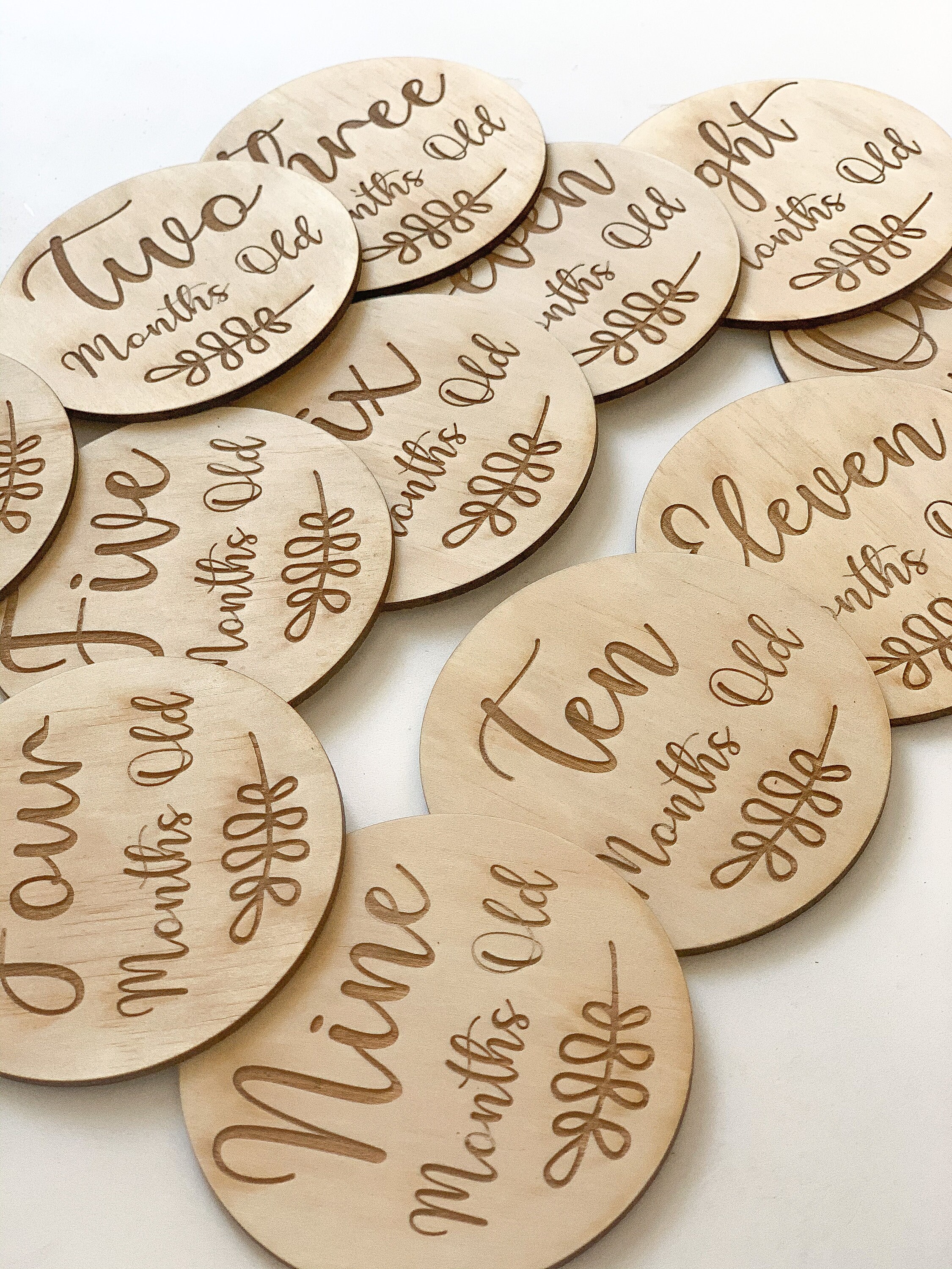 Digital SVG PNG DXF Pdf Laser Cut & Etch /baby Milestone Cards/ Hello ...
