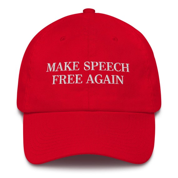 Make Speech Free Again Hat Embroidered Cotton Dad Cap Made in - Etsy
