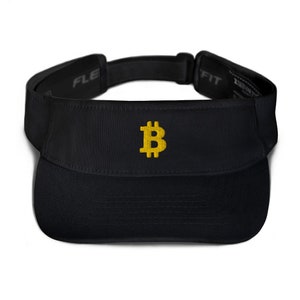 Embroidered Visor | Bitcoin Visor | BTC Crypto | Bitcoin Flex Fit Hat | Cryptocurrency Bitcoin | Btc Flex Fit Visor