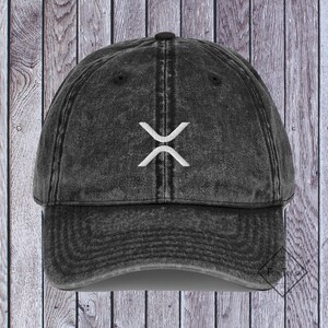 Cryptocurrency Ripple XRP Crypto Cap Embroidered Vintage Cotton Twill Cap