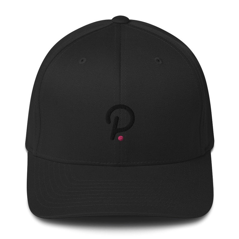 Polkadot Crypto Coin Embroidered Dad Hat - Adjustable Low Profile Baseball Cap (Green Camo)