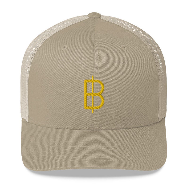 VANNS PRODUCTS LLC Embroidered BTC Crypto Bitcoin Cryptocurrency Bit Coin Hat Mesh Back Trucker Cap