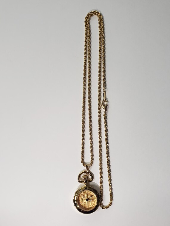 Vintage Mint Time Torch Dime Pendant Watch Necklace – Swiss Quartz