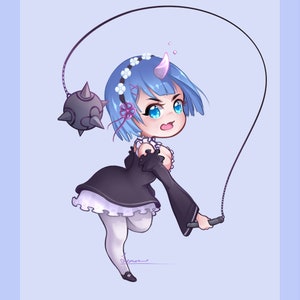 Rainbow Holographic 3&quot;  REM sticker from Re:Zero anime!