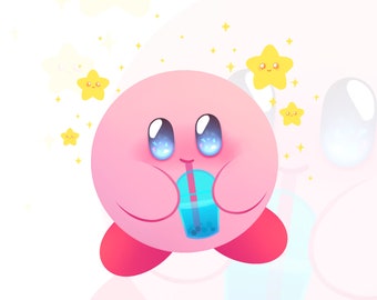 Boba Star Kirby -  Vinyl Sticker 3"